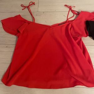 Topshop short sleeve with cut out shoulders